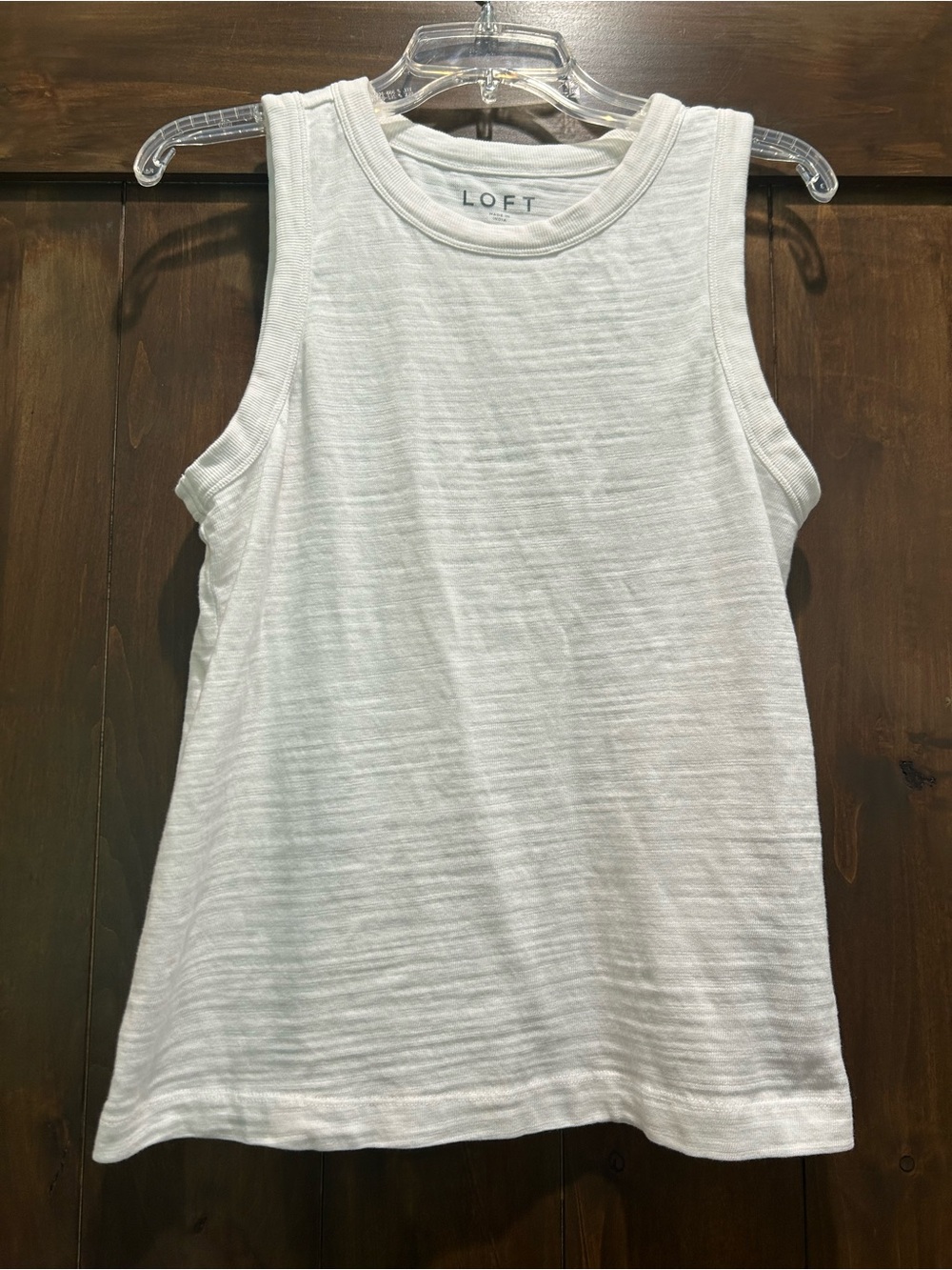 M360 LOFT Cream/White Ribbed Sleeveless Tank Sz. M